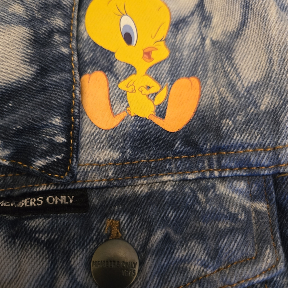 Warner Bros. Blue Tie-Dye Denim Jacket - Picture 4 of 11